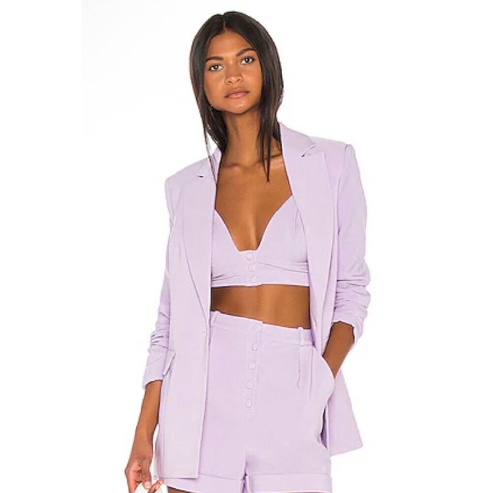 Song Of Style Dakota Single Button Blazer Lilac Purple Small